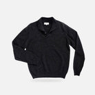 Dark Grey Brewer Mock Neck Sweater – front view - Ledbury