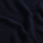 Navy Walden Thermal Crew Sweater – Waffle Knit Fabric Detail | Ledbury