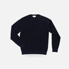 Navy Walden Thermal Crew Sweater – Front View | Ledbury
