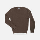 Brown Walden Thermal Crew Sweater – Front View | Ledbury