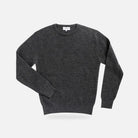 Dark Grey Walden Thermal Crew Sweater – Front View | Ledbury