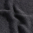 Dark Grey Walden Thermal Crew Sweater – Waffle Knit Fabric Detail | Ledbury