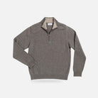 Men's Seal Heather Ashton merino cashmere quarter-zip sweater — front view