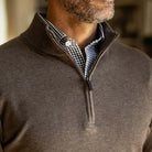 Seal Heather Easterley Pullover Sweater – collar close up | Ledbury
