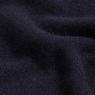 Close-up of 100% merino wool 5gg jersey knit on the Navy Boden Crew sweater
