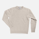 Men's Beige Boden Crew merino wool sweater — front view