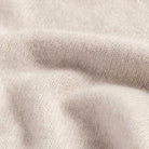 Close-up of 100% merino wool 5gg jersey knit on the Beige Boden Crew sweater