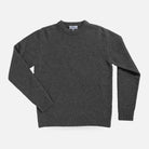 Men's Charcoal Boden Crew merino wool sweater — front view