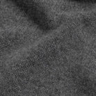 Close-up of 100% merino wool 5gg jersey knit on the Charcoal Boden Crew sweater