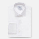 The White Fine Twill French Cuff Dress Shirt Dress Shirt- Ledbury