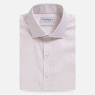 Apricot check dress shirt with European-woven twill - Ledbury Kentland custom fit shirt