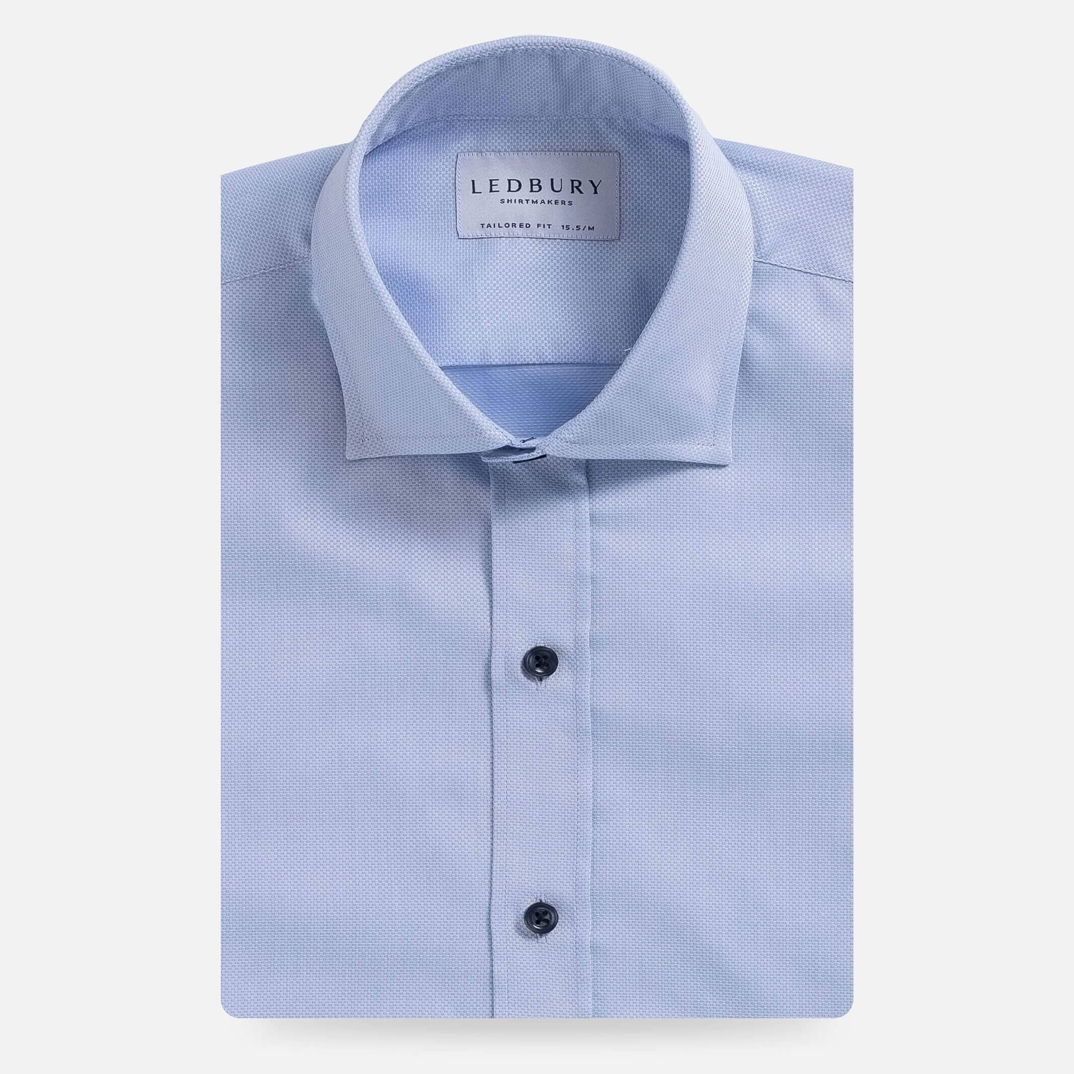 The Light Blue Osborn Dobby Dress Shirt Dress Shirt- Ledbury