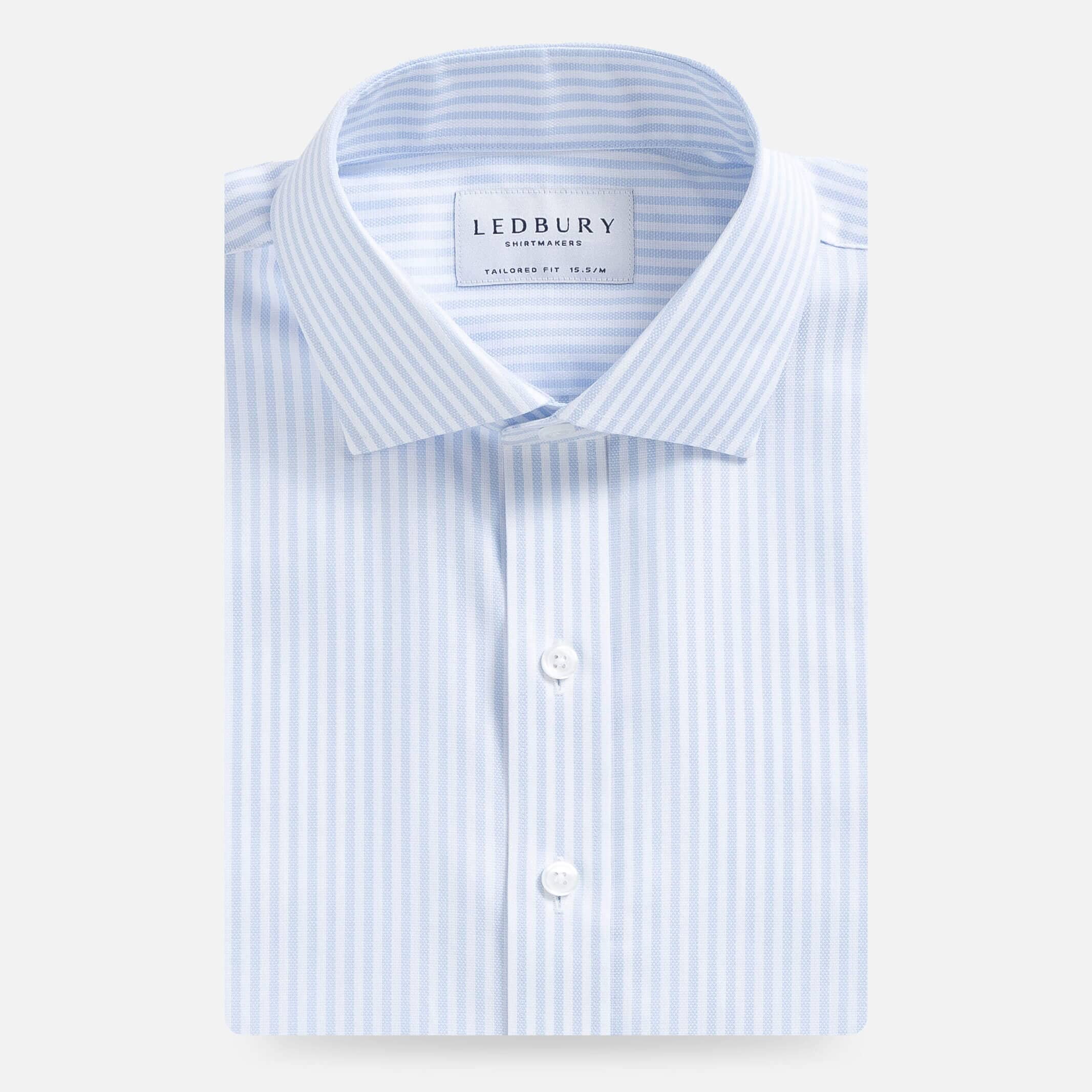 The Light Blue Banbury Stripe Dress Shirt Dress Shirt- Ledbury