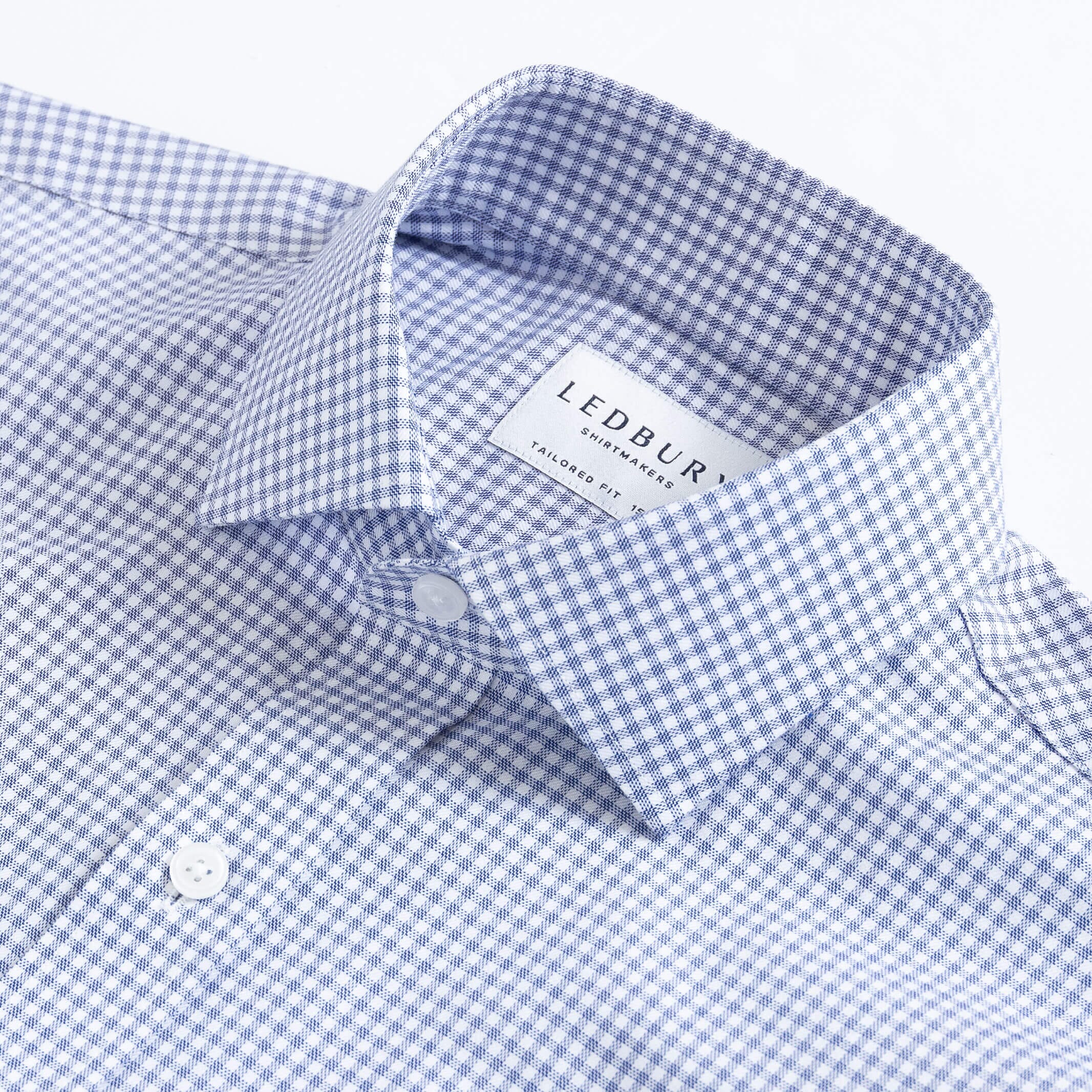 The Blue Glasper Check Dress Shirt Dress Shirt- Ledbury