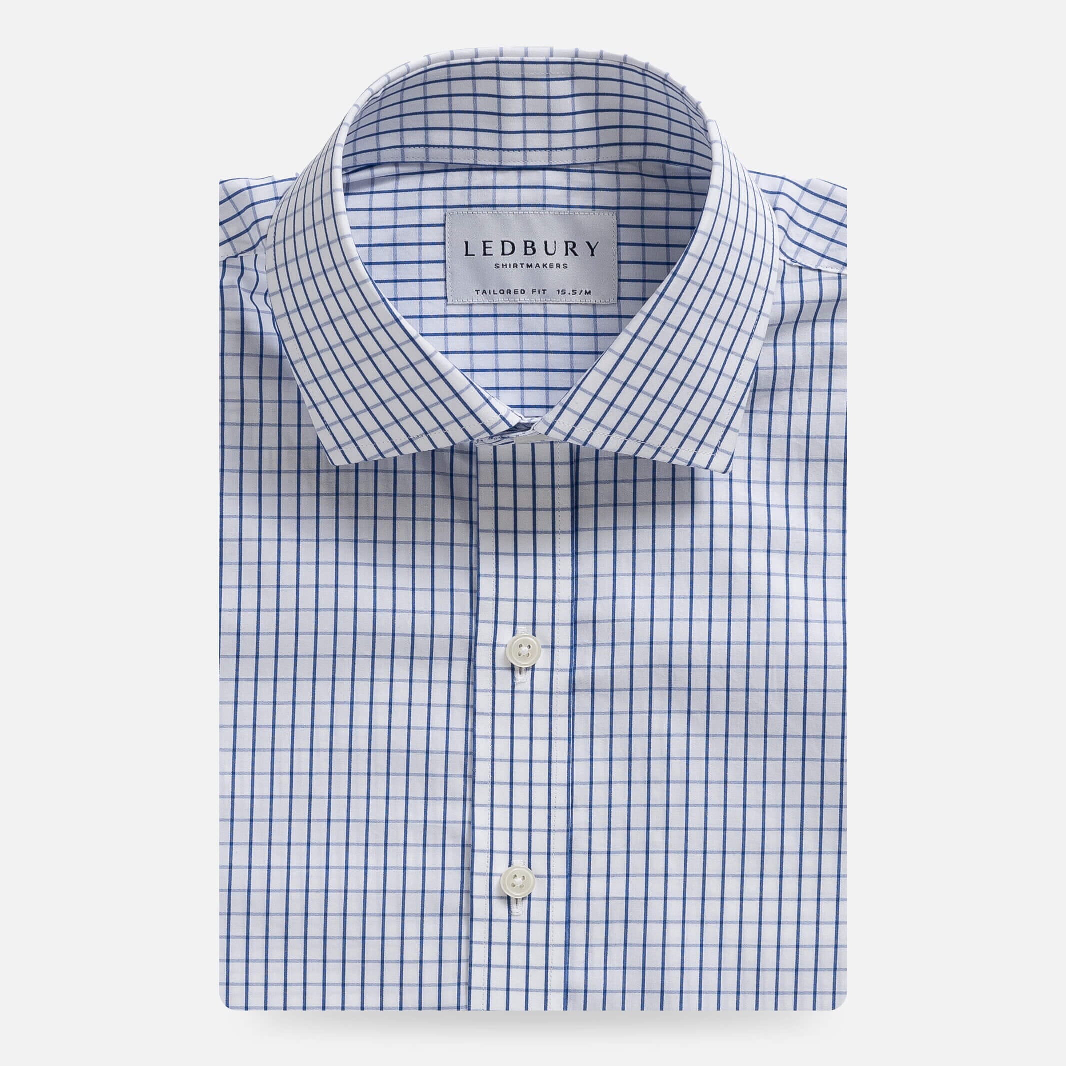 The Blue Leonard Check Dress Shirt Dress Shirt- Ledbury