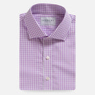 The Purple Bagley Gingham Dress Shirt Dress Shirt- Ledbury
