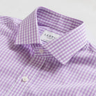 The Purple Bagley Gingham Dress Shirt Dress Shirt- Ledbury