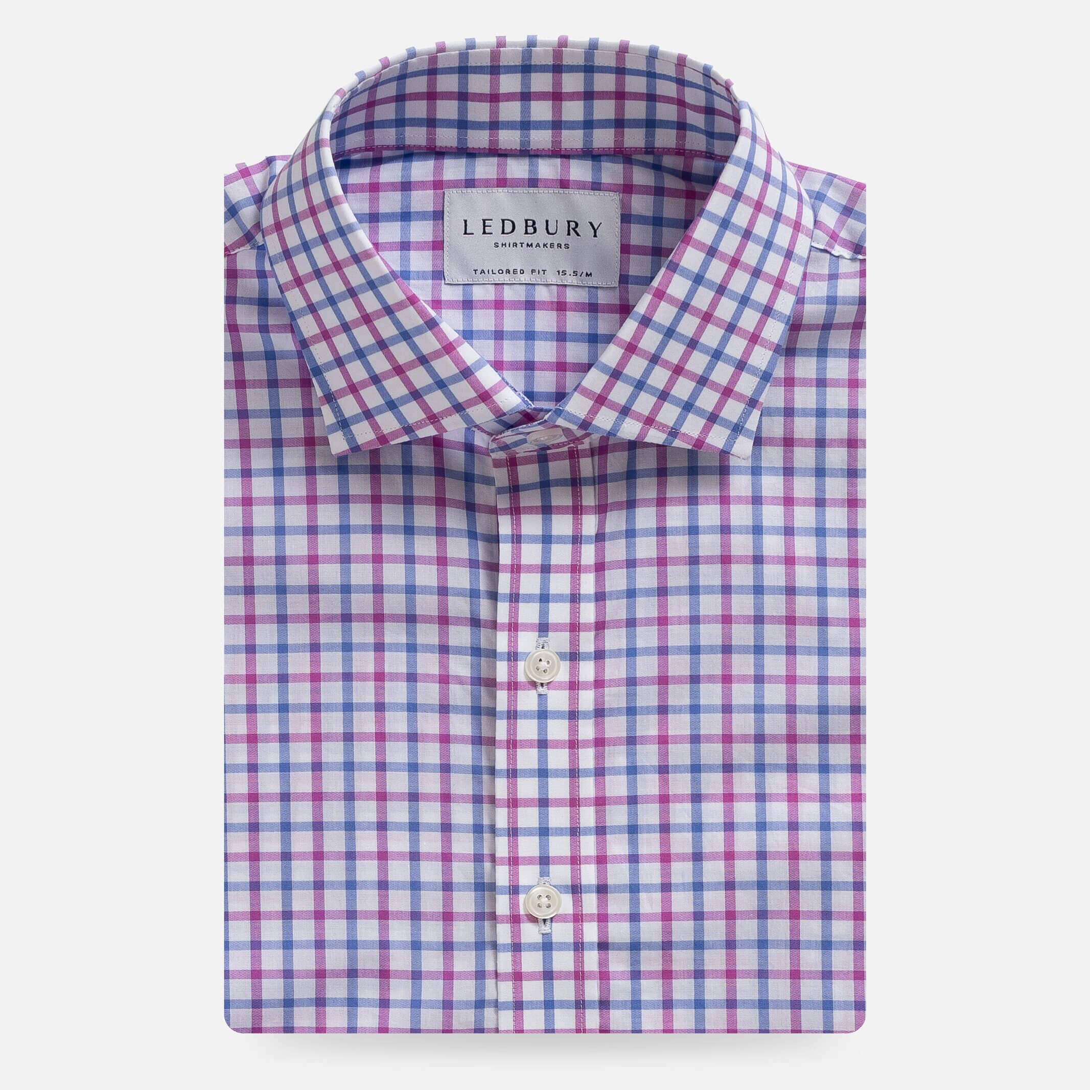 The Purple Hester Check Dress Shirt Dress Shirt- Ledbury