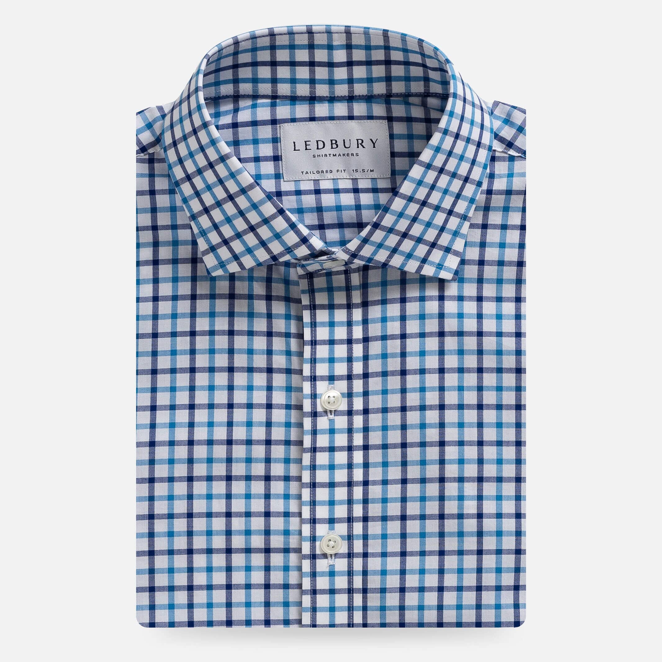 The Blue Hester Check Dress Shirt Dress Shirt- Ledbury