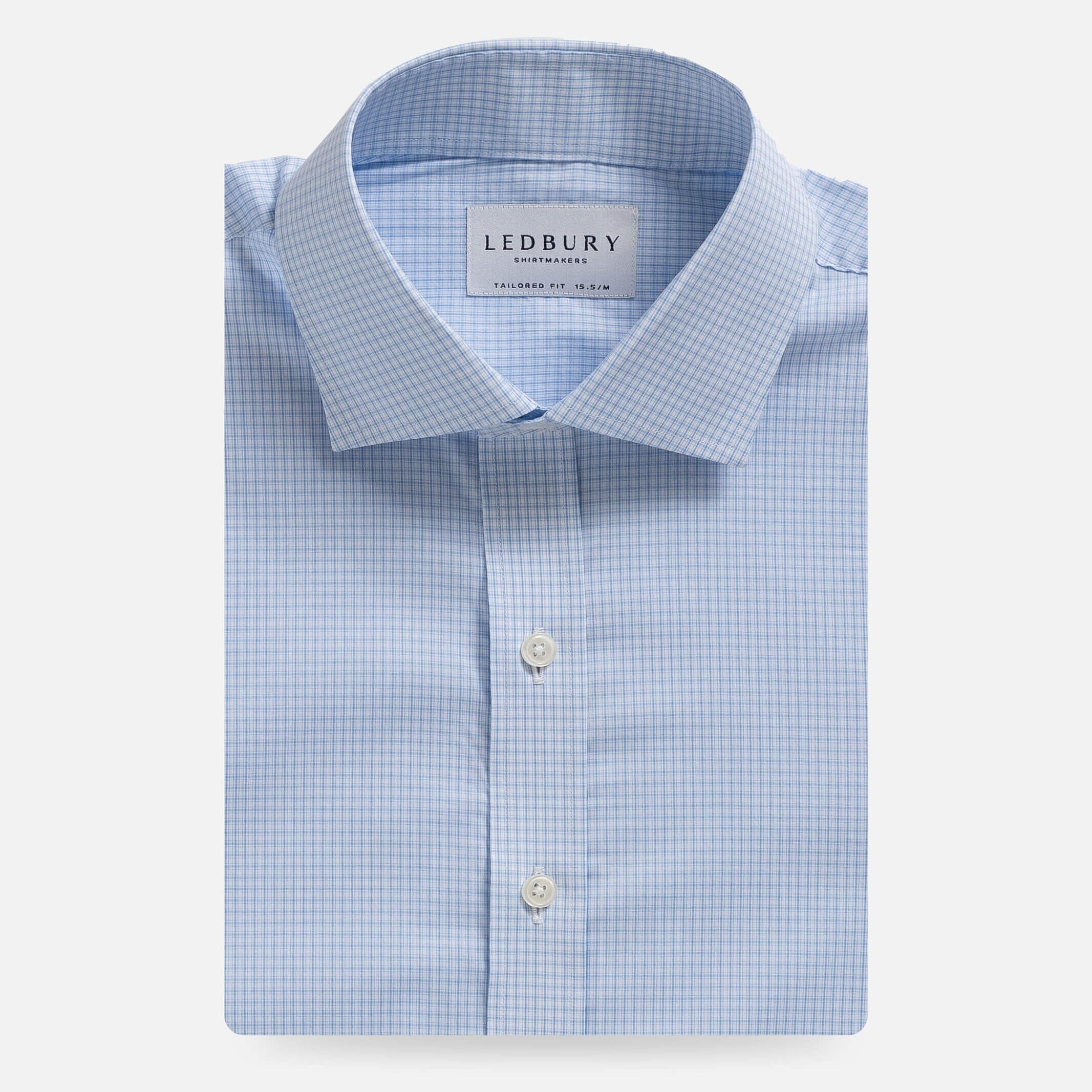 The Light Blue Norman Check Dress Shirt Dress Shirt- Ledbury