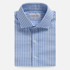 The Sky Blue Beck Oxford Gingham Dress Shirt Dress Shirt- Ledbury