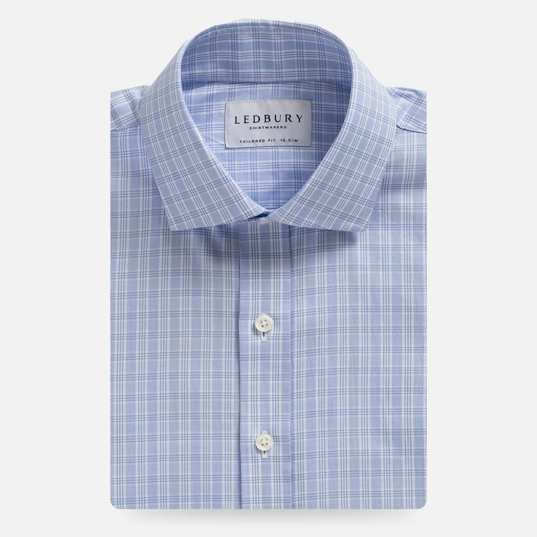 The Light Blue Wellsley Check Dress Shirt Dress Shirt- Ledbury