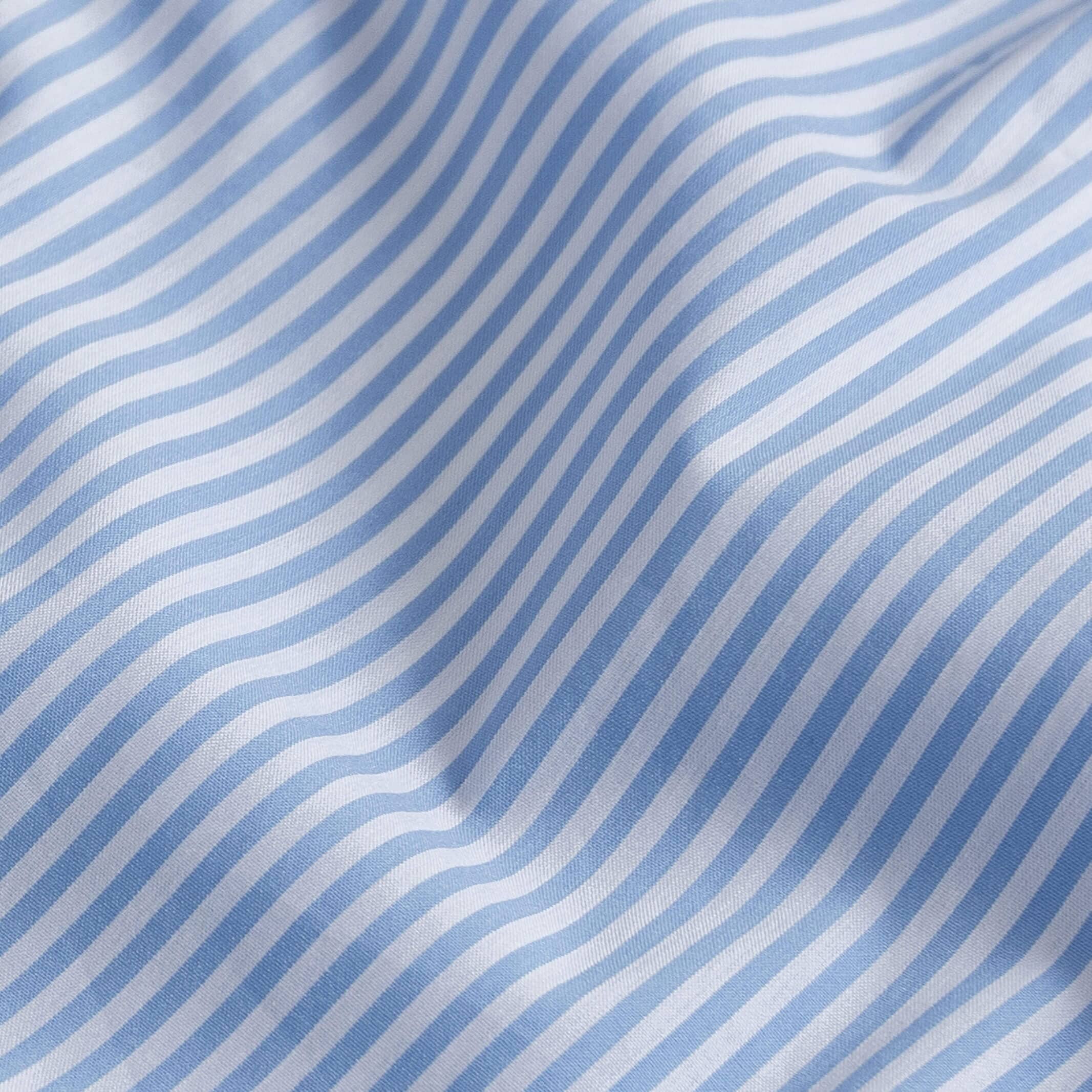 The Light Blue Broughton Stretch Poplin Custom Shirt Custom Dress Shirt- Ledbury
