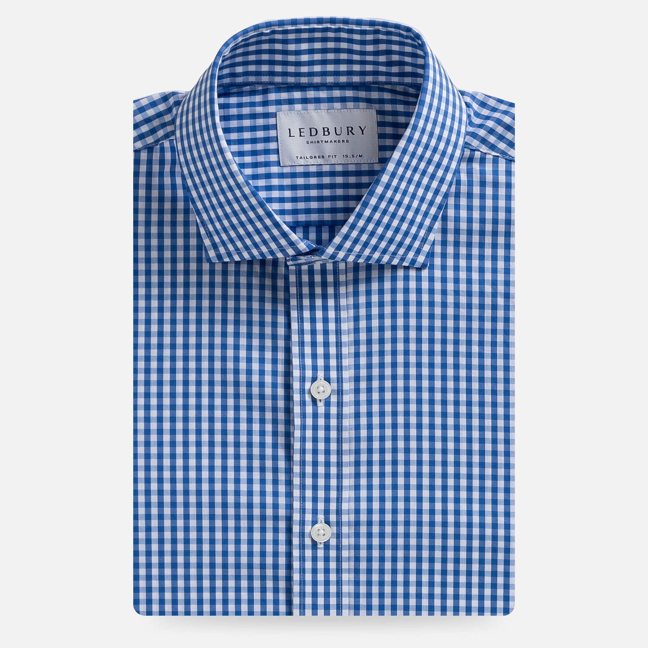 The Blue Broughton Stretch Poplin Custom Shirt Custom Dress Shirt- Ledbury