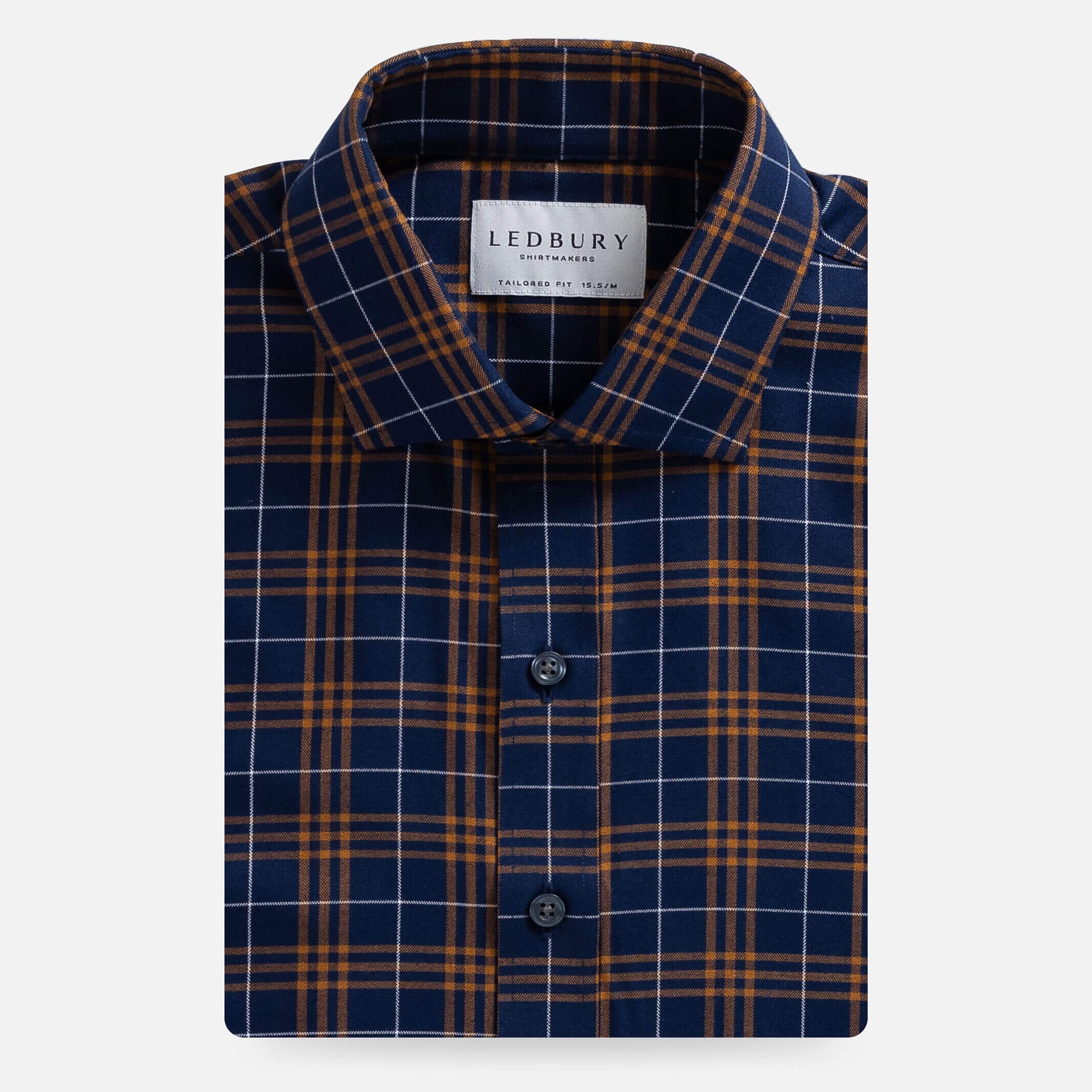 The Copper Eldridge Plaid Custom Shirt Custom Casual Shirt- Ledbury