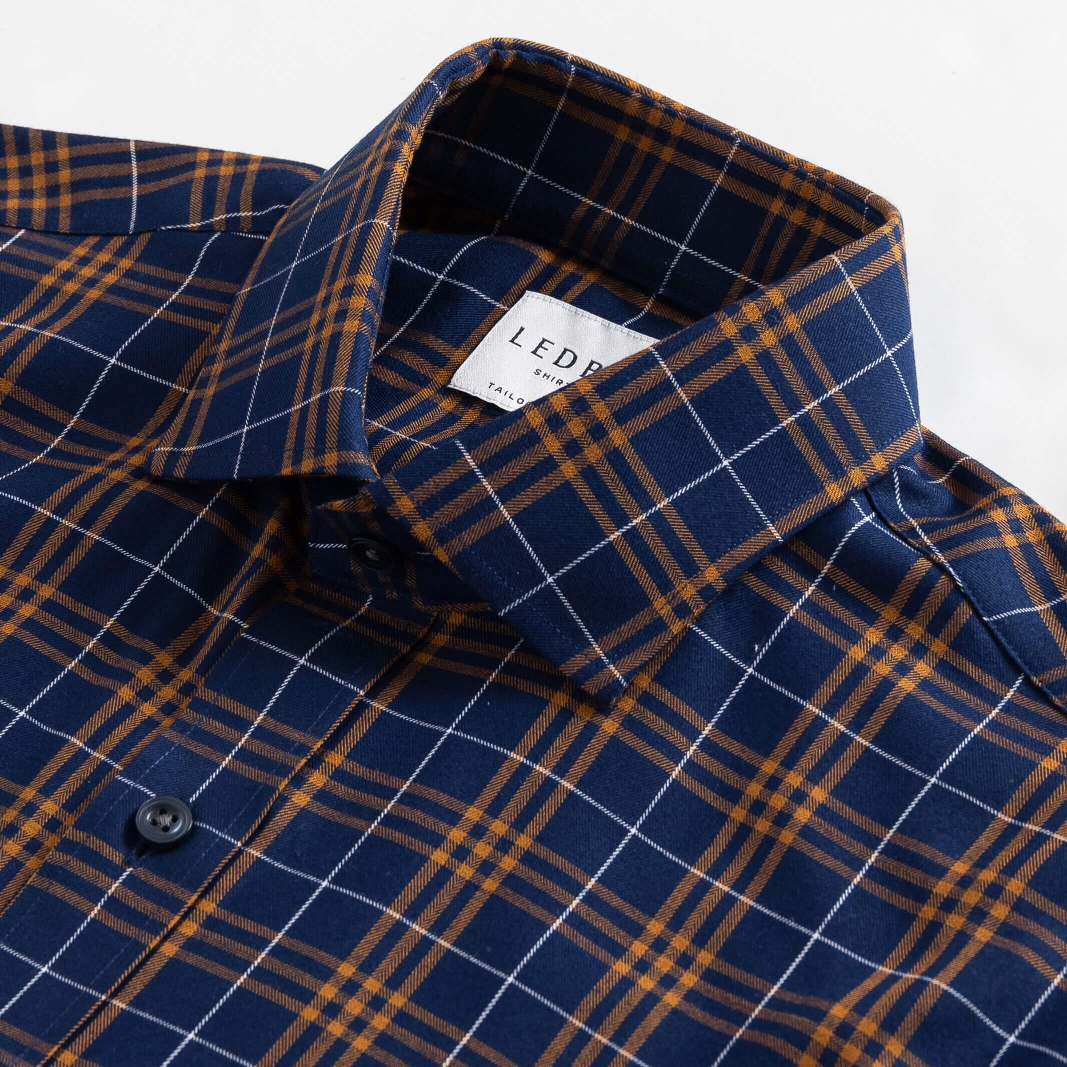 The Copper Eldridge Plaid Custom Shirt Custom Casual Shirt- Ledbury