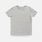 Ledbury Heather Grey Crew Neck Undershirt – front view, low-contrast under dress shirts, cotton modal blend