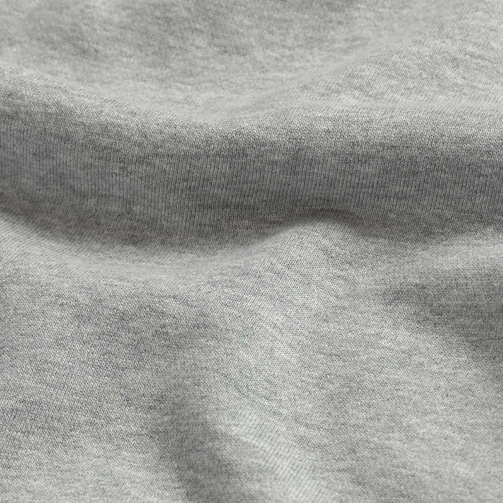 Ledbury Heather Grey Quarter Zip Sweatshirt – detail view, contrast rib fabric panel detail