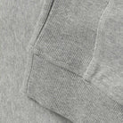 Ledbury Heather Grey Quarter Zip Sweatshirt – pocket detail view, premium cotton terry cloth construction