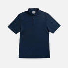The Navy Blue Collins Knit Polo Custom Polo Custom Polo- Ledbury
