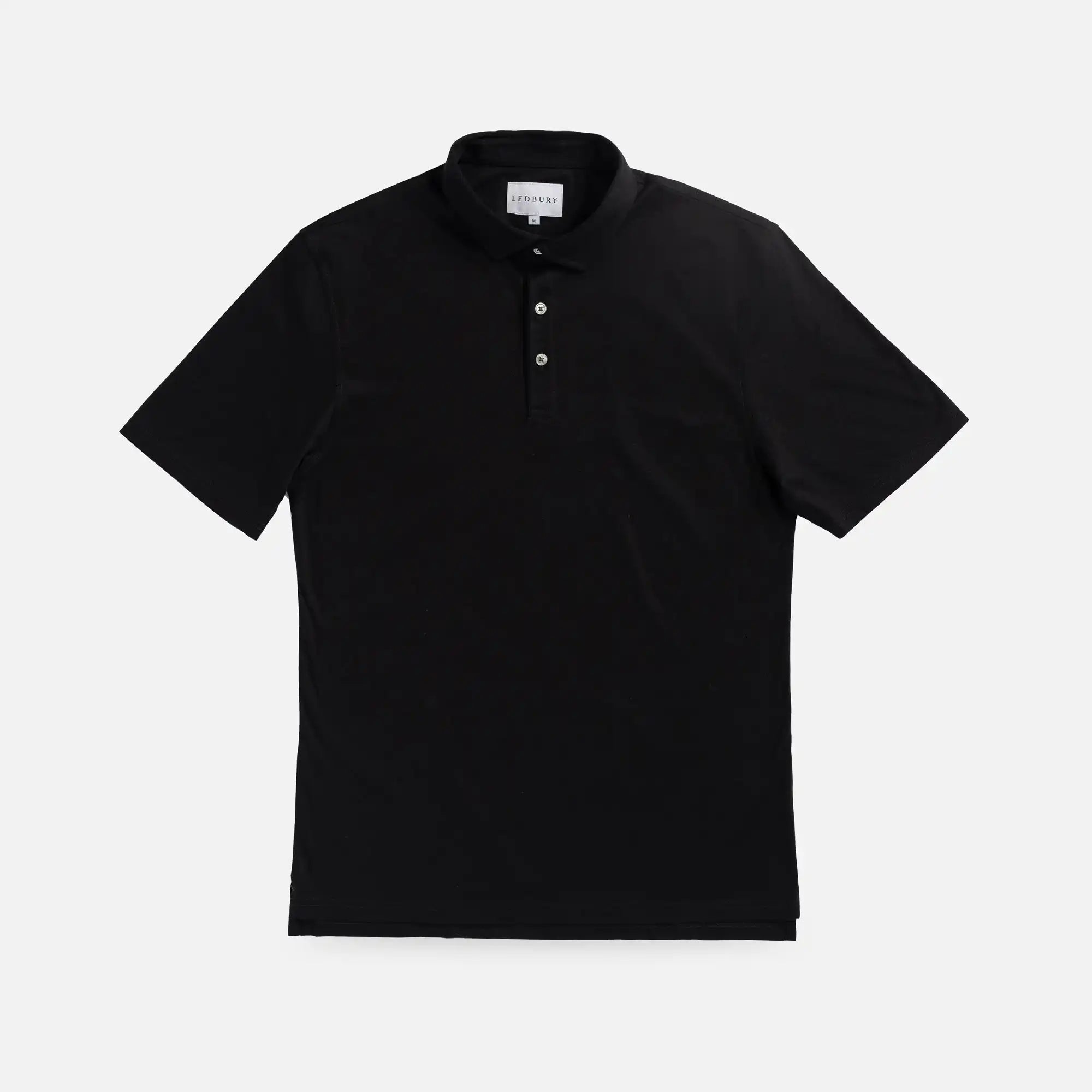 The Black Collins Knit Polo Custom Polo Custom Polo- Ledbury