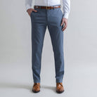 Slate blue chino pants men's Richmond fit - cotton twill custom pant