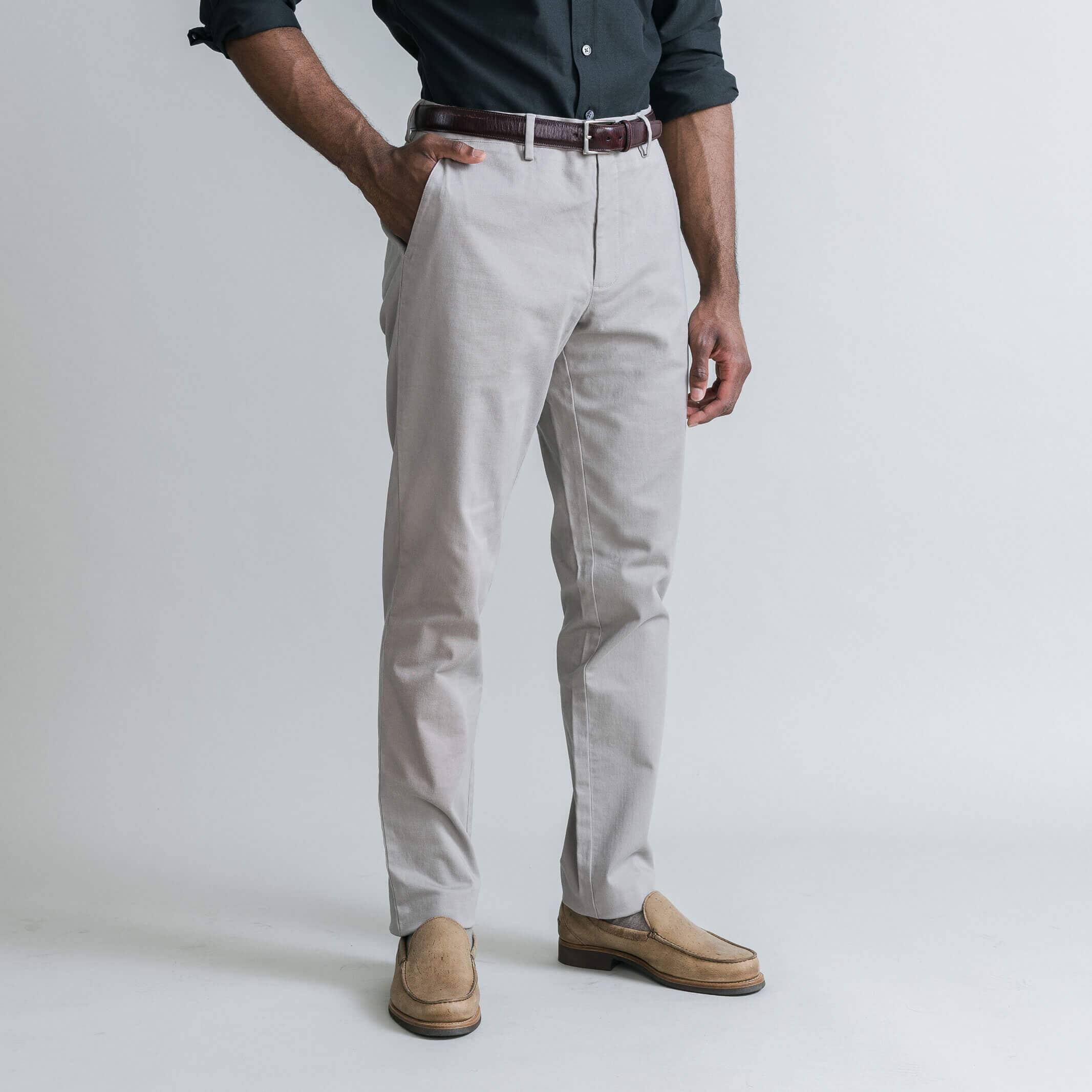 Otter chinos detail view - Richmond modern fit cotton