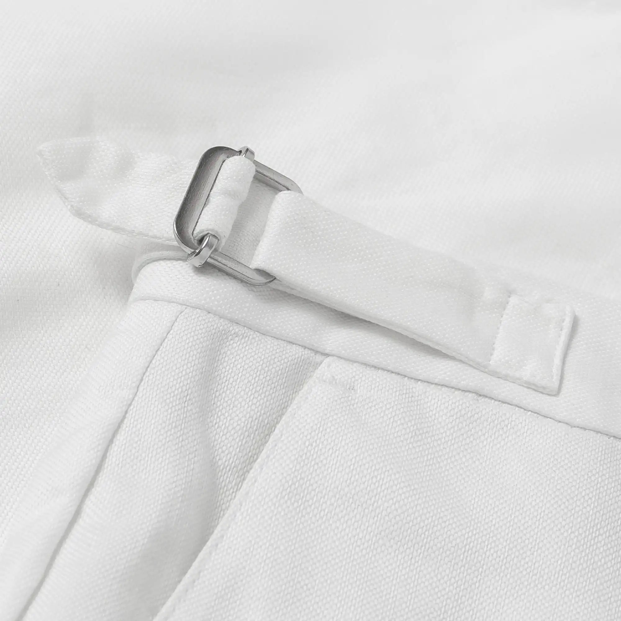 Ledbury Stone All Season Richmond Dress Chino with Side Tabs Custom Pant — close-up of side tabs 
