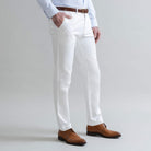 Ledbury Stone All Season Richmond Dress Chino Custom Pant — side view showing Richmond fit and tailored silhouette