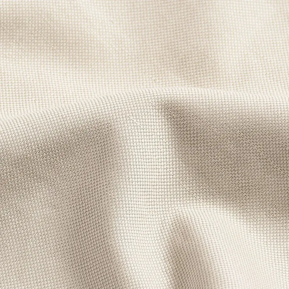 Ledbury Khaki All Season Richmond Dress Chino Custom Pant — close-up of cotton-linen basket weave fabric with light striations