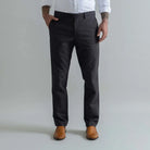 Ledbury Dark Brown Brushed Cotton Richmond Dress Chino Custom Pant — full front view, made to order in your choice of waist size and inseam