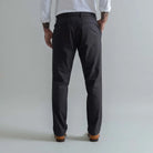 Ledbury Dark Brown Brushed Cotton Richmond Dress Chino Custom Pant — back view 