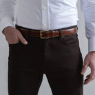 The Brown Stretch Canvas Franklin 5 Pocket Custom Pant Custom Pant- Ledbury
