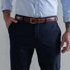 Ledbury Performance Richmond Sport Chino — pocket detail view. Polished chino look for office or golf course