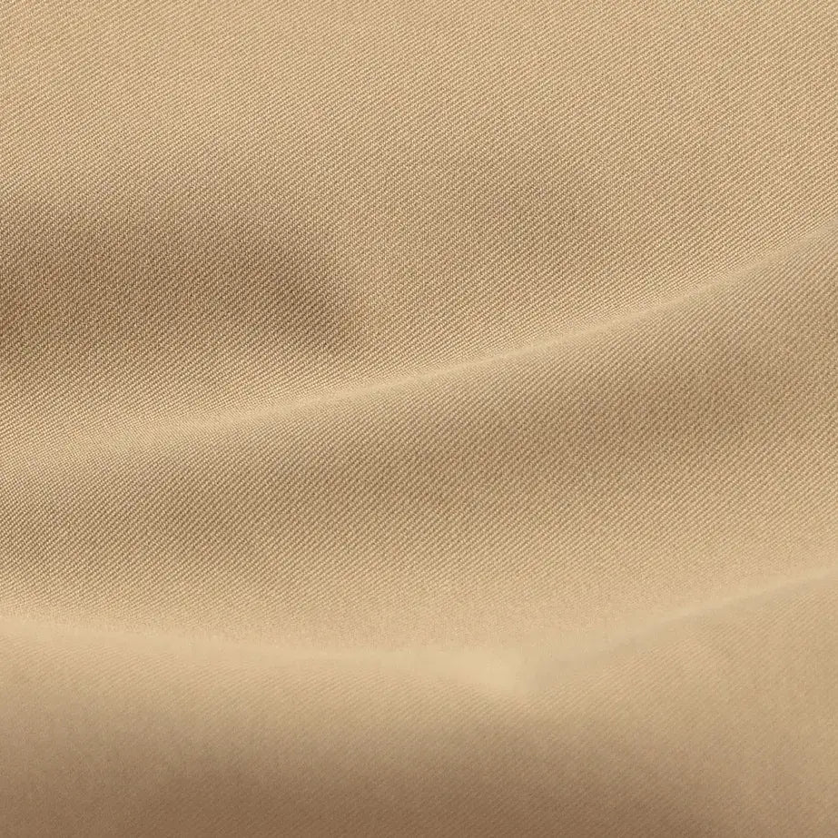 Ledbury Khaki Performance Richmond Sport Chino Custom Pant — detail view of lightweight advanced polyester fabric