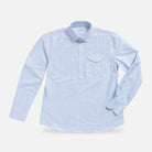 The Light Blue Mayfield Oxford Stripe Popover Custom Shirt Custom Casual Shirt- Ledbury