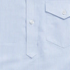 The Light Blue Mayfield Oxford Stripe Popover Custom Shirt Custom Casual Shirt- Ledbury