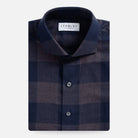 The Navy Kenesaw Flannel Custom Shirt Custom Casual Shirt- Ledbury