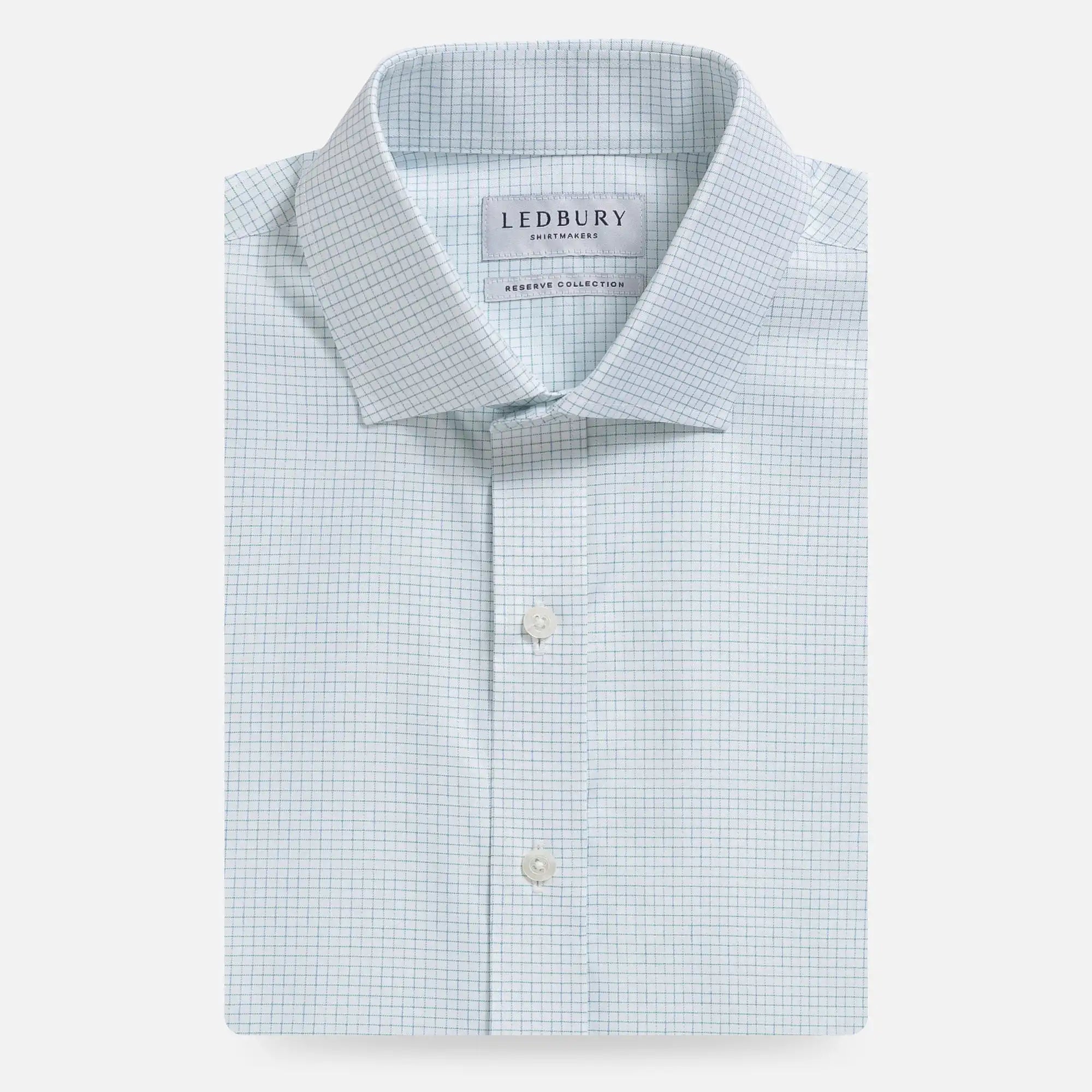 Leaf check dress shirt with European-woven twill - Ledbury Kentland custom fit shirt