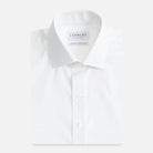 White dress shirt in European-woven fine twill - Ledbury King custom fit shirt